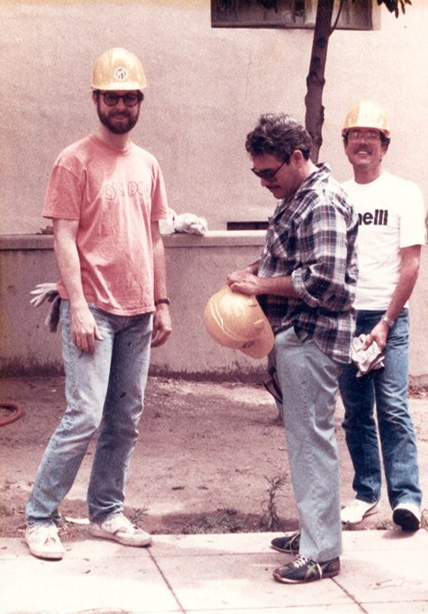 library staff after the fire
