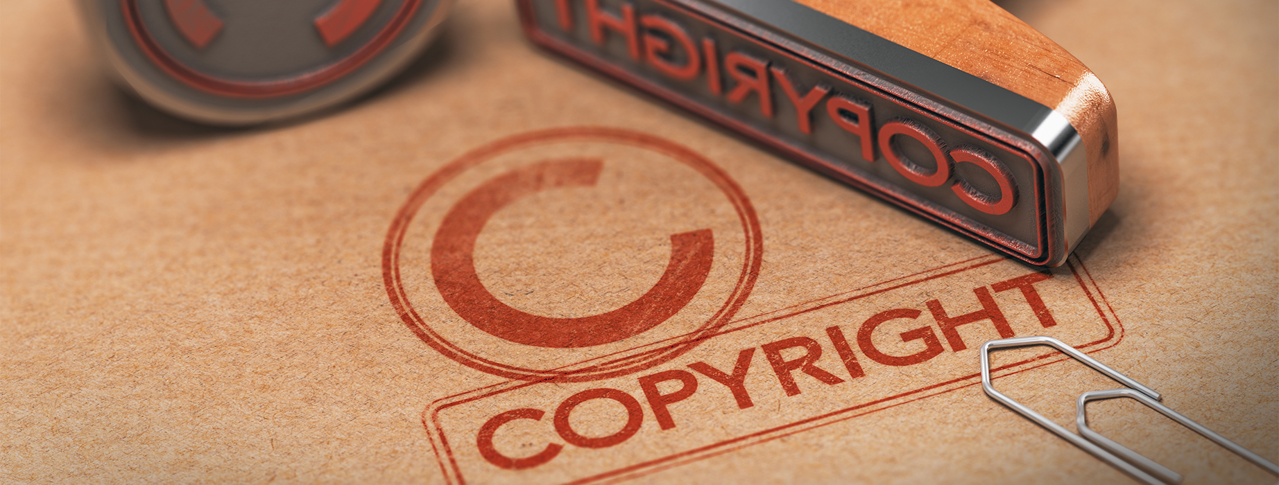 copyright symbol and stamp representing copyright