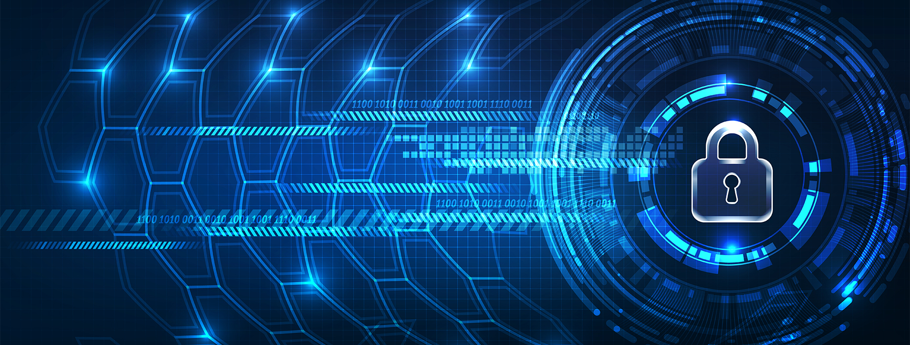 graphic of lock in digital realm representing trade secrets
