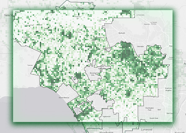 LA BioBlitz heat map